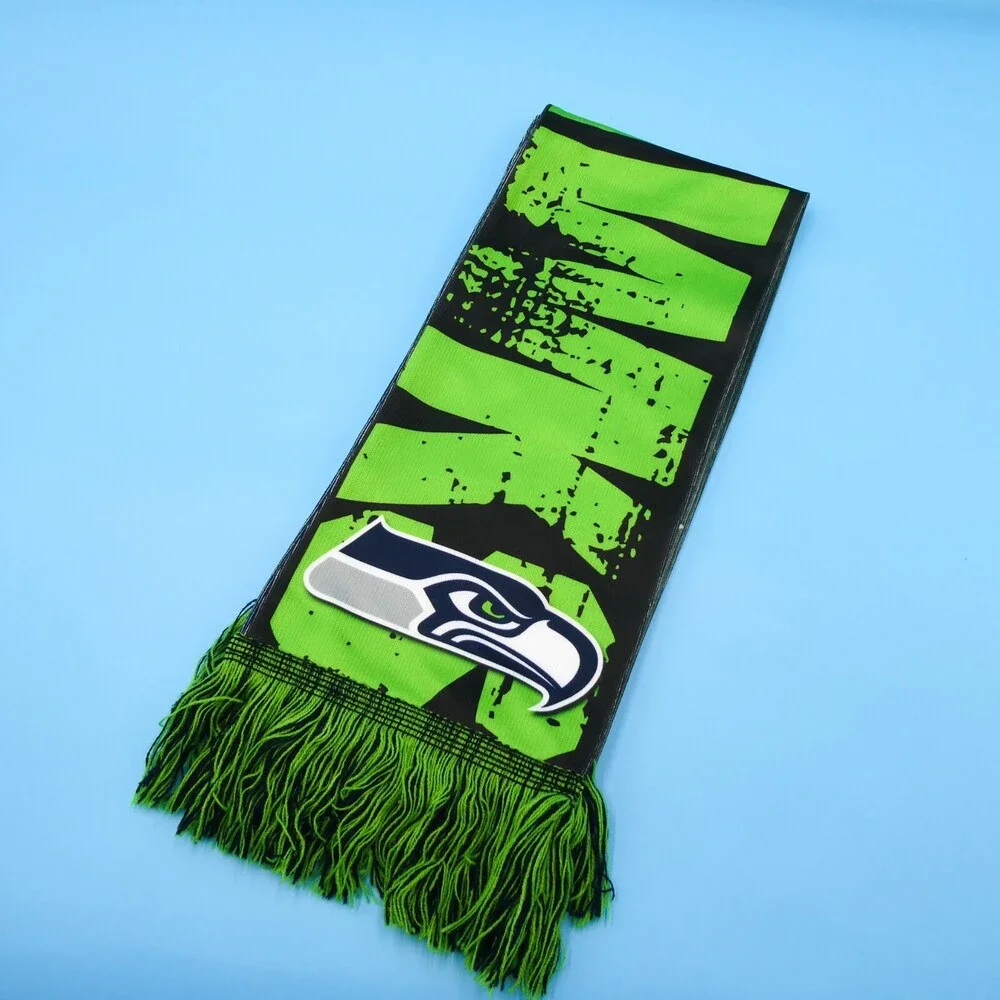 Seattle Seahawks Winter Scarf Adult Mens Womens FOCO Green Blue Football NFL New
